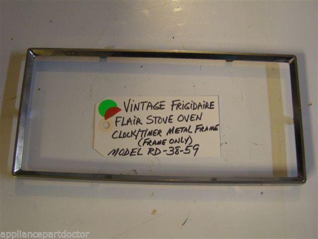 Model RD-38-59 Vintage Frigidaire Flair Stove Oven Clock/Timer Metal Frame Model RD-38-59 Vintage Frigidaire Flair Stove Oven Clock/Timer Metal Frame